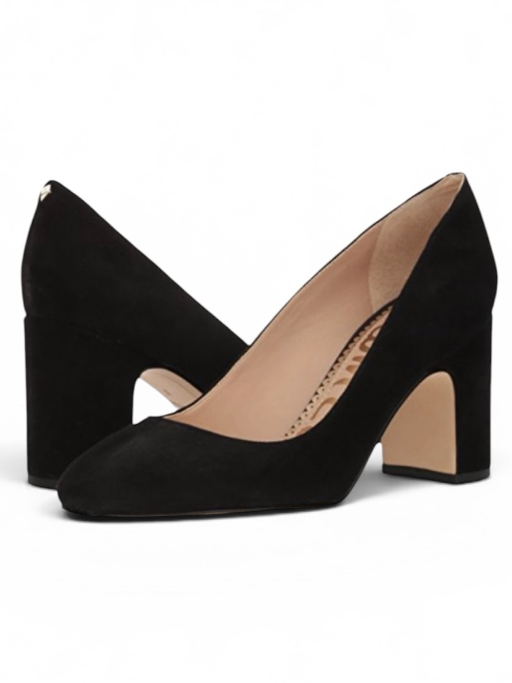 Sam Edelman Stillson Black Suede Round Toe Pumps